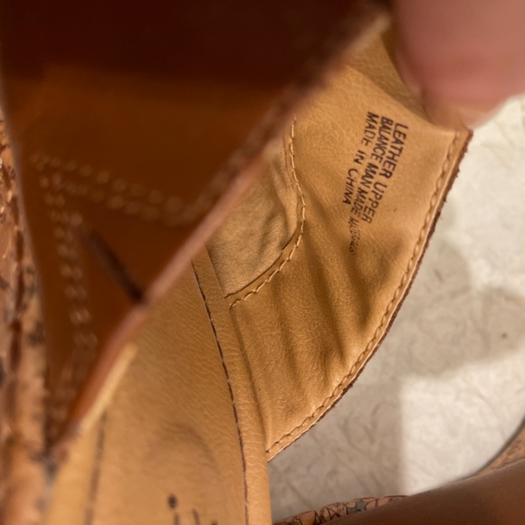 Leather Born slide Mule sandals shoes woman wedges size 8 - Picture 4 of 6